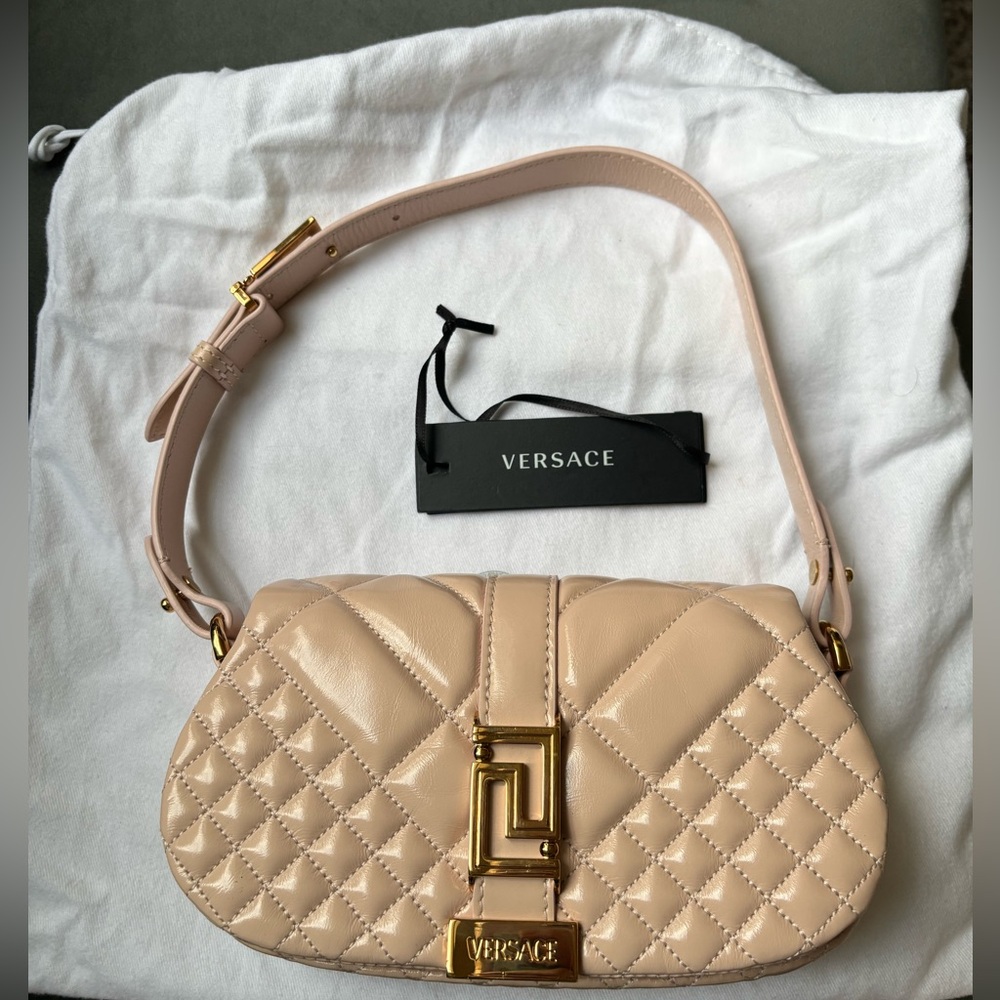 Versace Greca Goddess Quilted Mini Bag Pink (Calf leather)